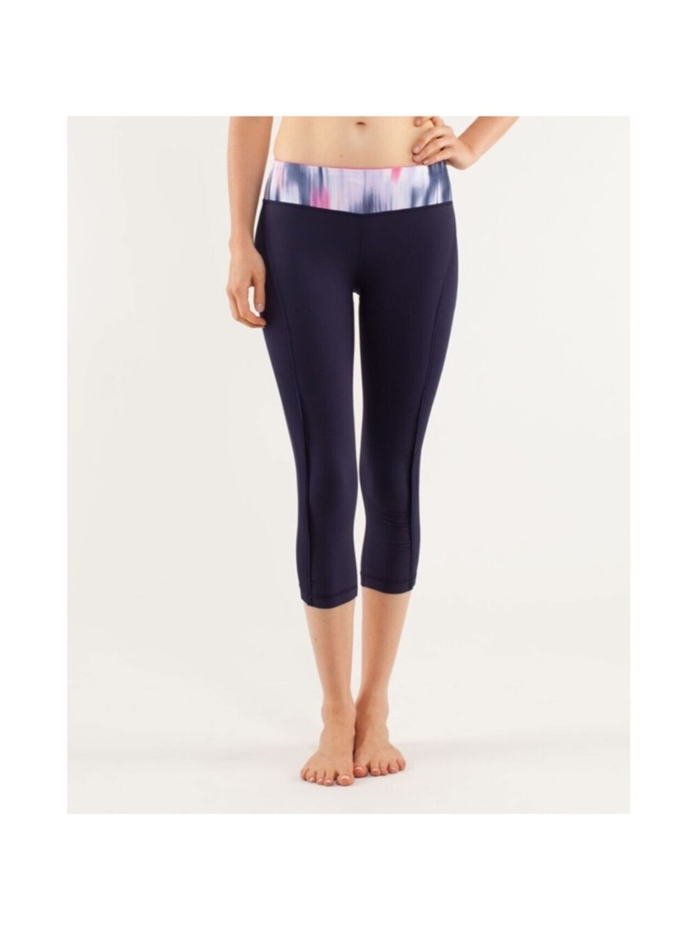 Lululemon Run Sun Sprinter Crop Leggings Women’s 4 Purple Mirage Deep Indigo